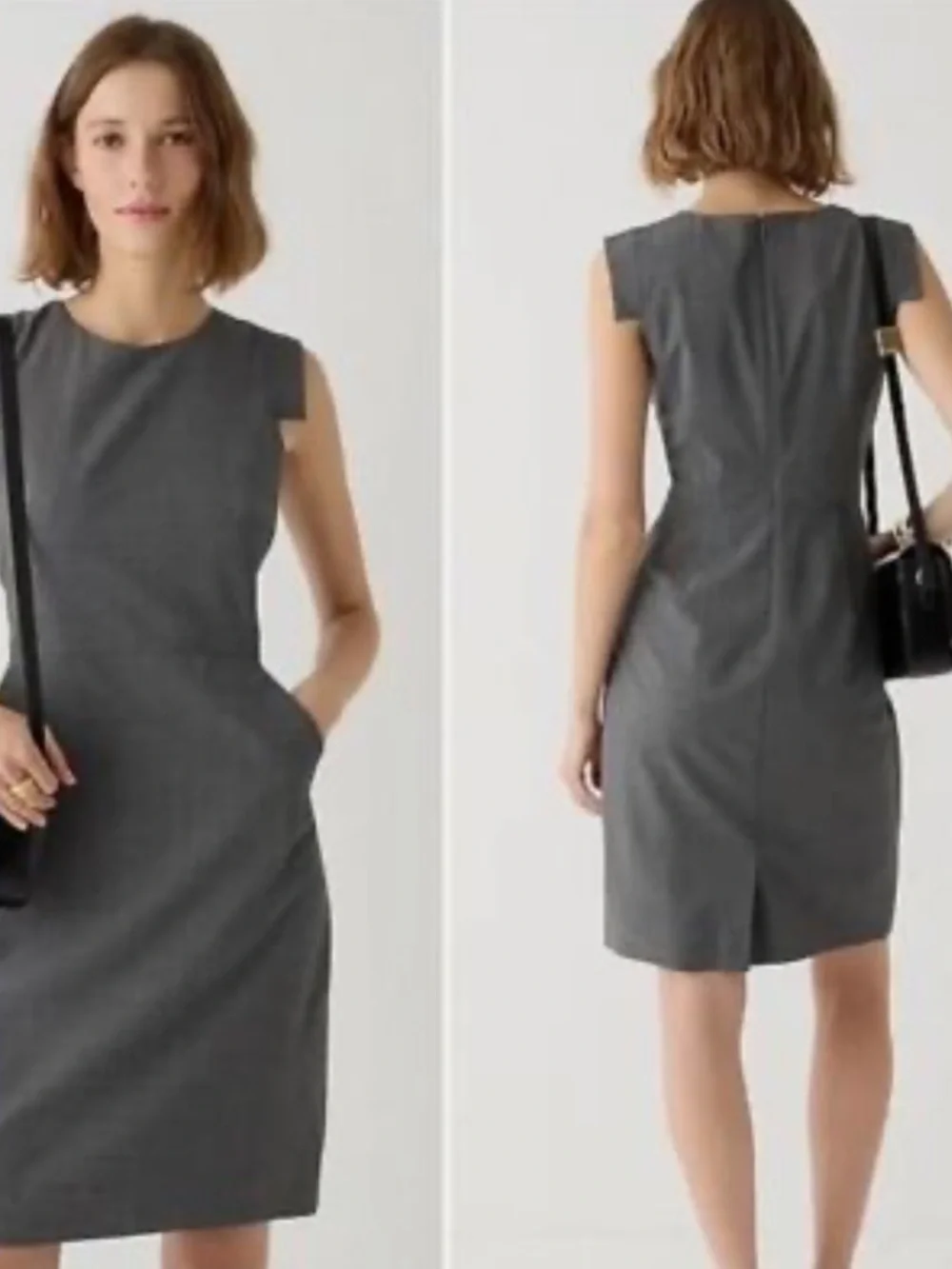 J.Crew Wool Grey Sheath Dress